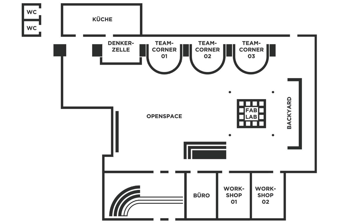 Berlin Kreatives Meeting Workshop Room Open Space - Workshopraum für größere Gruppen oder agile Eventfläche image 6